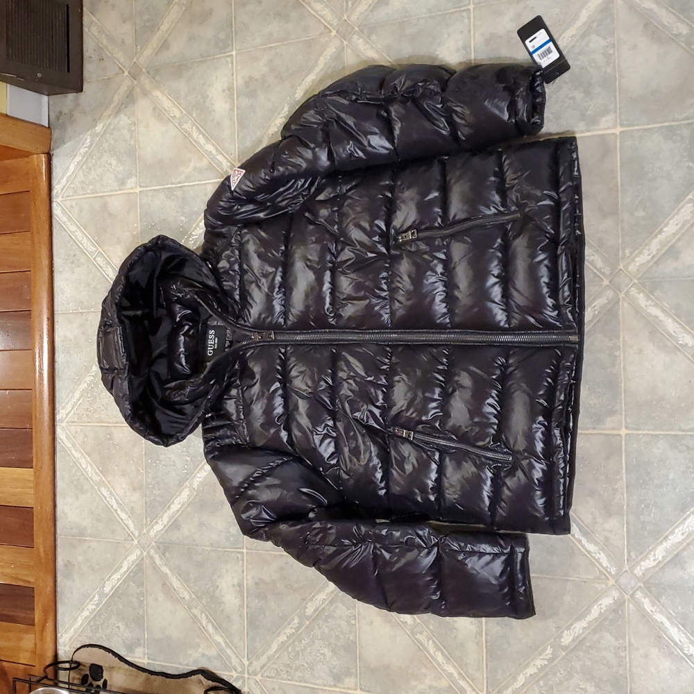 Women's Guess Puff Coat Jacket w/hood